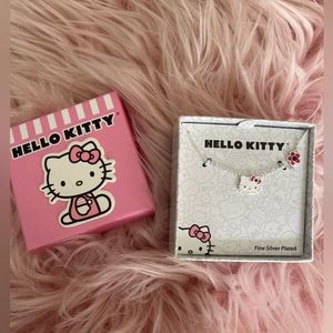 Hello Kitty January Birthstone Silver Plated Flower Necklace